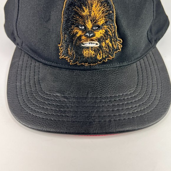 Disney Chewbacca Snapback Cap Hat Black Star Wars Lucasfilm Theme Park Mens - Picture 12 of 15